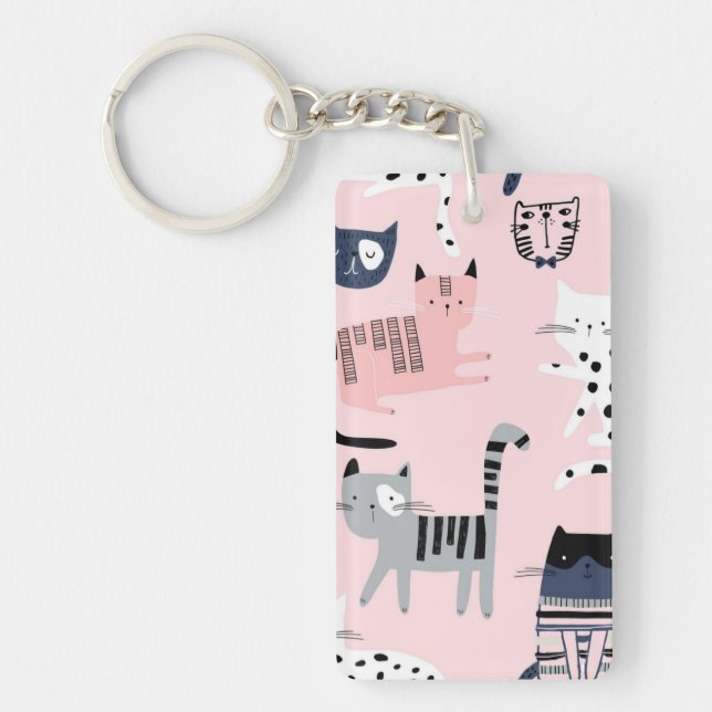 Cat pattern key ring (Front)