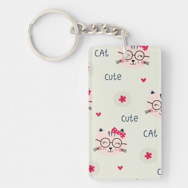 Cat pattern key ring (Front)