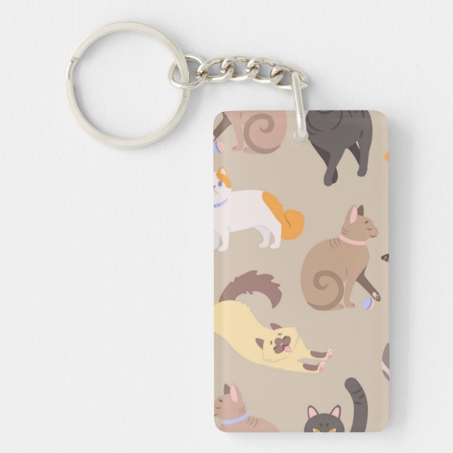 Cat pattern key ring (Front)