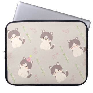 cat-pattern laptop caces sleeve