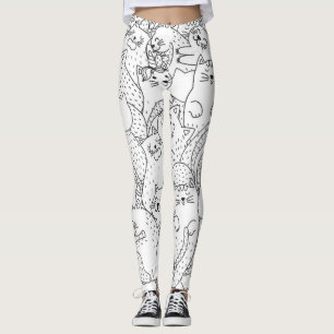 Cat pattern leggings