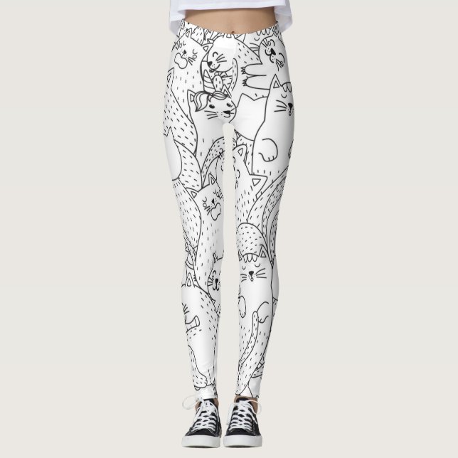 Cat pattern leggings (Front)