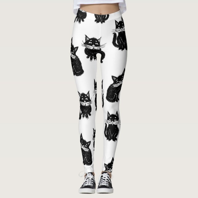 Cat pattern leggings (Front)