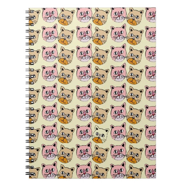 cat pattern, meow notebook (Front)