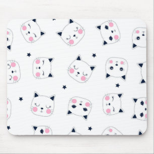 Cat pattern mouse pad