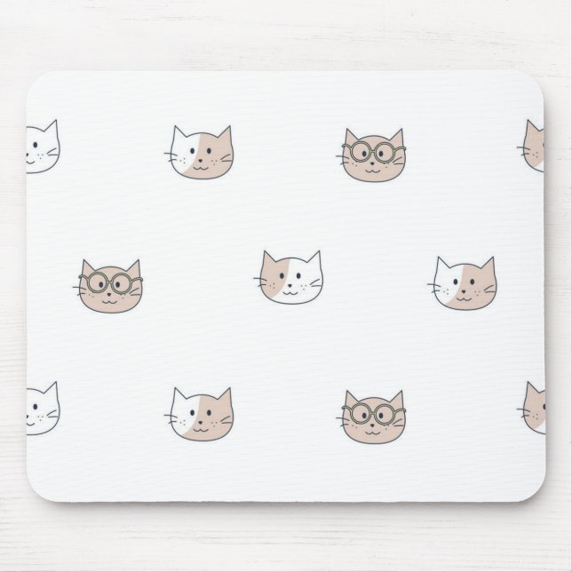 Cat pattern mouse pad (Front)