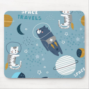 Cat pattern mouse pad