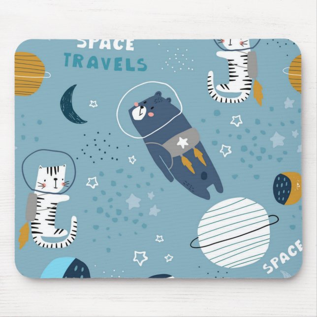 Cat pattern mouse pad (Front)