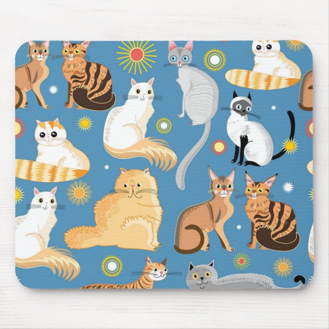 Cat pattern mouse pad (Front)