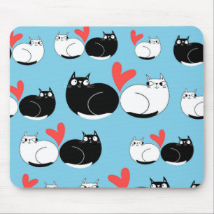 Cat pattern mouse pad