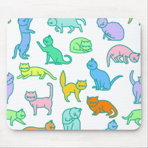 Cat pattern mouse pad