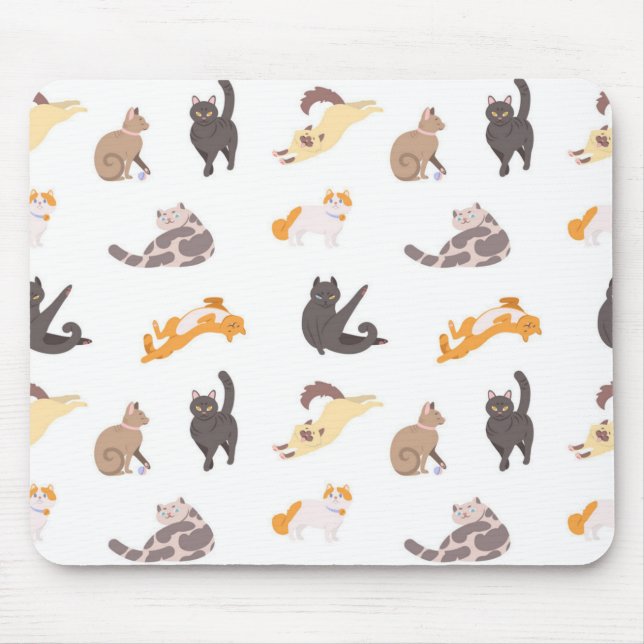 Cat pattern mouse pad (Front)