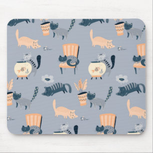 Cat pattern mouse pad