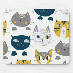 Cat pattern mouse pad