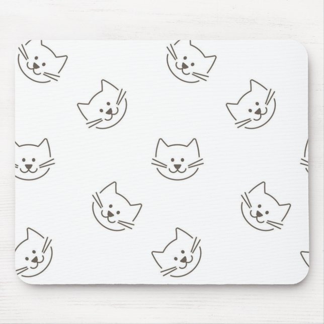 Cat pattern mouse pad (Front)