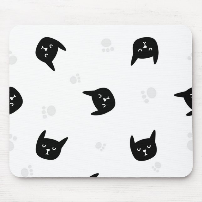 Cat pattern mouse pad (Front)