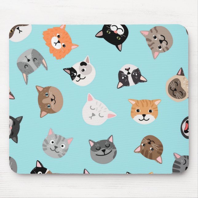 Cat pattern mouse pad (Front)