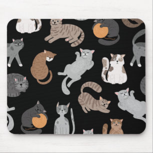 Cat pattern mouse pad