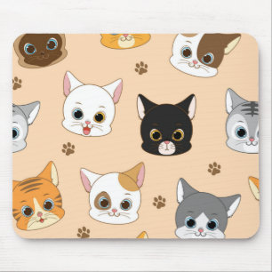 Cat pattern mouse pad