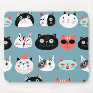 Cat pattern mouse pad