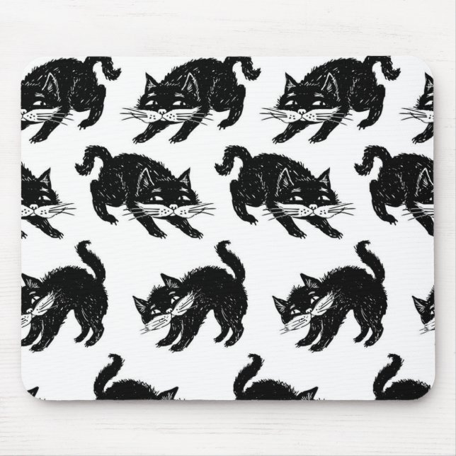 Cat pattern mouse pad (Front)