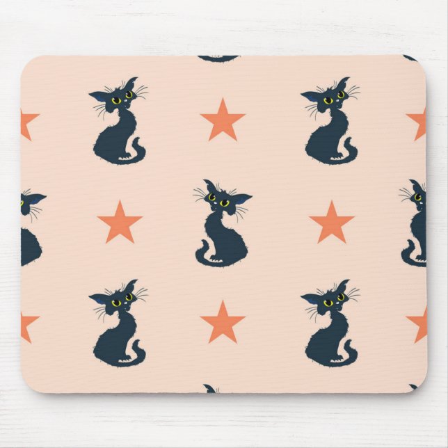 Cat pattern mouse pad (Front)