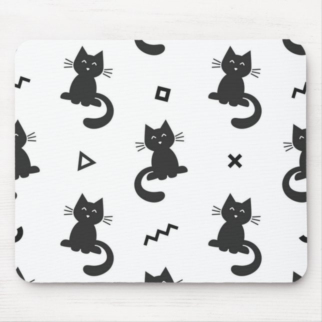 Cat pattern mouse pad (Front)