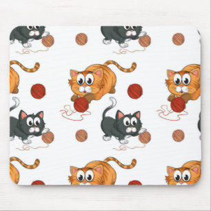 Cat pattern mouse pad