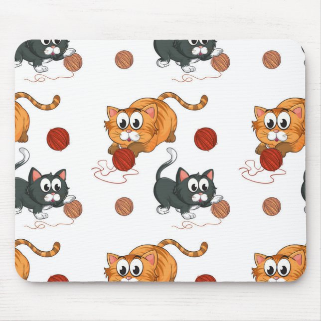 Cat pattern mouse pad (Front)