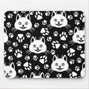 Cat pattern mouse pad