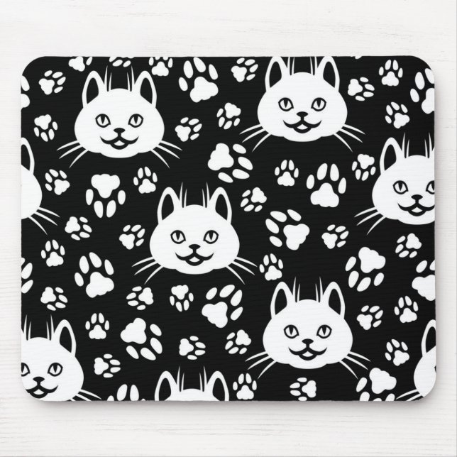 Cat pattern mouse pad (Front)