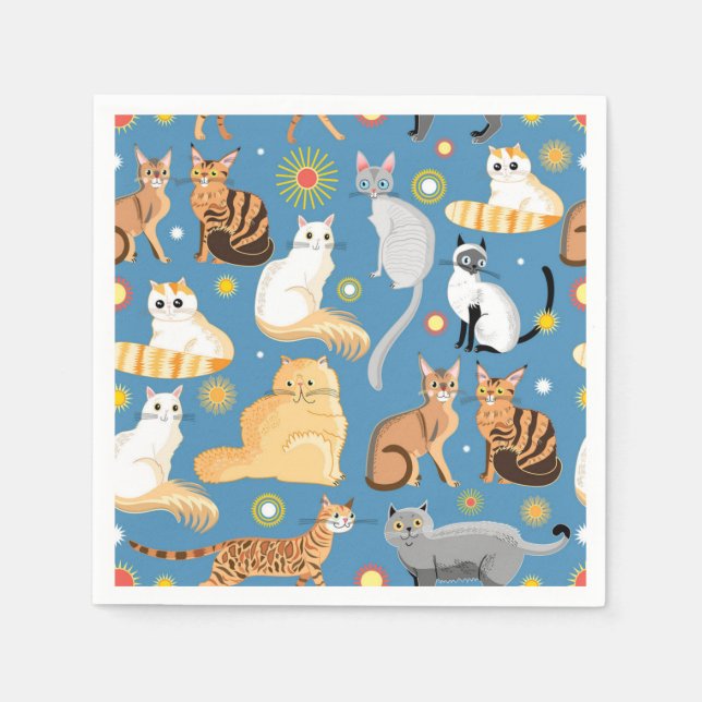 Cat pattern napkin (Front)