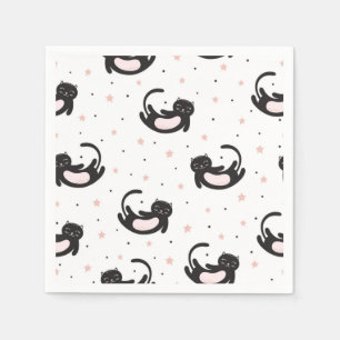 Cat pattern napkin