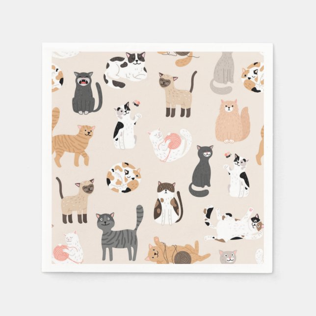 Cat pattern napkin (Front)