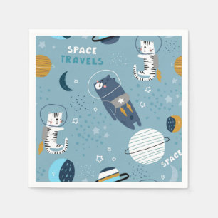 Cat pattern napkin