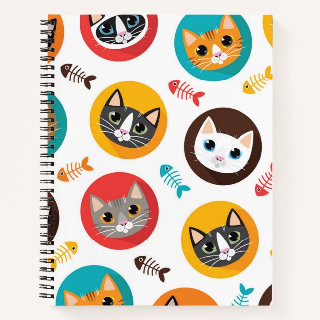 Cat pattern notebook (Front)