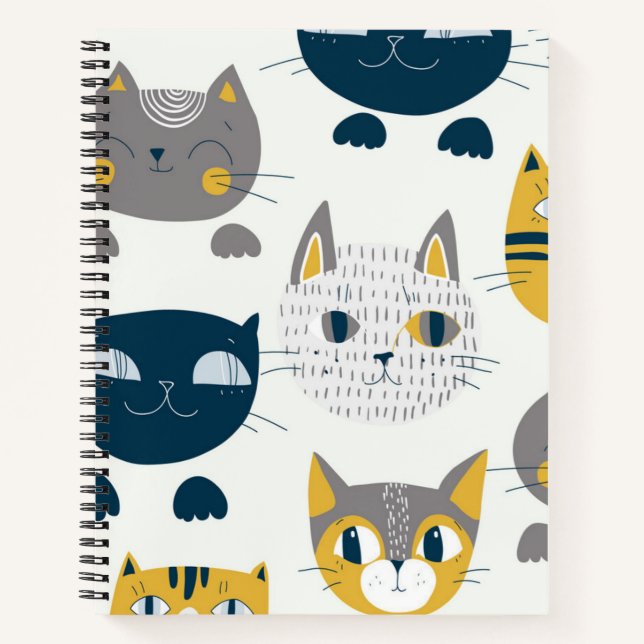 Cat pattern notebook (Front)