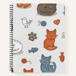 Cat pattern notebook