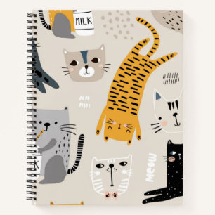 Cat pattern notebook