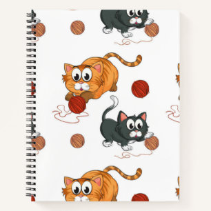 Cat pattern notebook