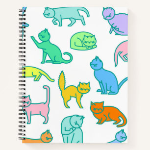 Cat pattern notebook
