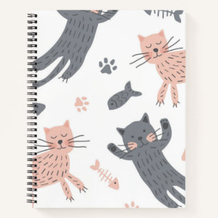Cat pattern notebook