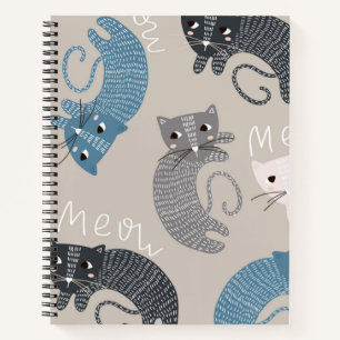 Cat pattern notebook