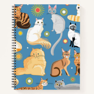 Cat pattern notebook
