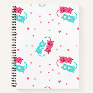 Cat pattern notebook