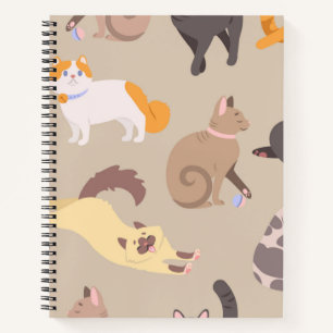 Cat pattern notebook