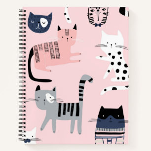 Cat pattern notebook