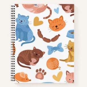 Cat pattern notebook