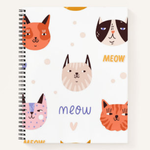 Cat pattern notebook