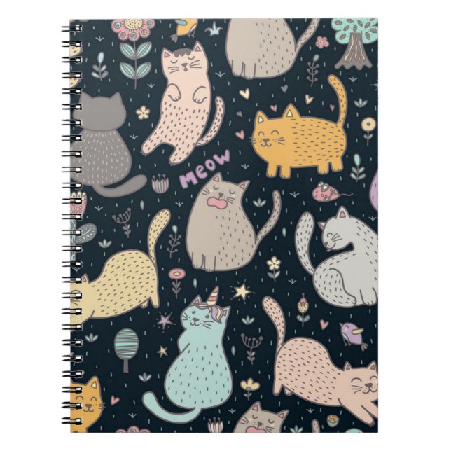 Cat pattern notebook (Front)
